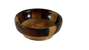 Vintage Small Wooden Bowl 4.75" X 1.25" Trinkets Keys Change Minimalist - Picture 1 of 6