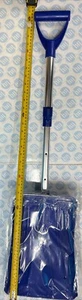 Snow Shovel Extendable Click Handle Compact Lightweight Scoop Leaves Snow Blue - Picture 1 of 4
