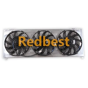 Cubierta de radiador de aluminio ventilador de 3*9" para Jeep Cherokee XJ Comanche CC1193 1991-2001 - Imagen 1 de 11