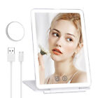1X 10X Touch Screen Dimmable Home Makeup Mirror Smart With 3 Color Light 1000mAh