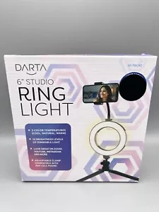 6” Ring Light for Cell Phones Vlogging Social Media, 3 Brightness Level NEW Seal - Picture 1 of 6
