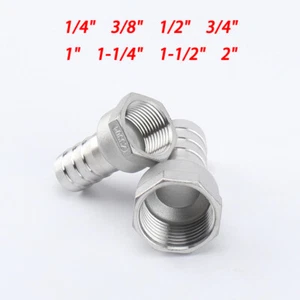 Stainless Steel 304 Female BSP Straight Hosetail Barbed Connecting Tails 1/4"-2" - Picture 1 of 9