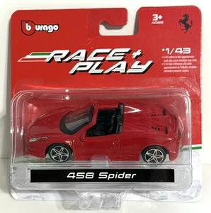 Bburago Race + Play Ferrari 458 Spider ~ Ferrari rot ~ Maßstab 1:43 ~ Neu in OVP - Bild 1 von 1