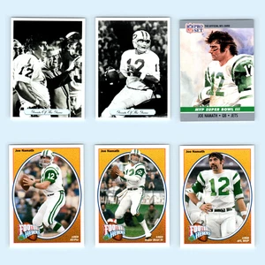 Joe Namath Lot 6 Football Cards 1992 All World New York Jets Set Collection NFL - Picture 1 of 8