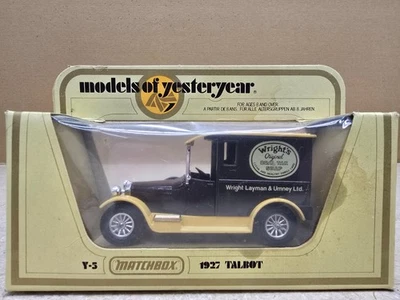 Models Of Yesteryear - Y5 1927 Talbot - Wright's - Boxed - Image 1 of 2