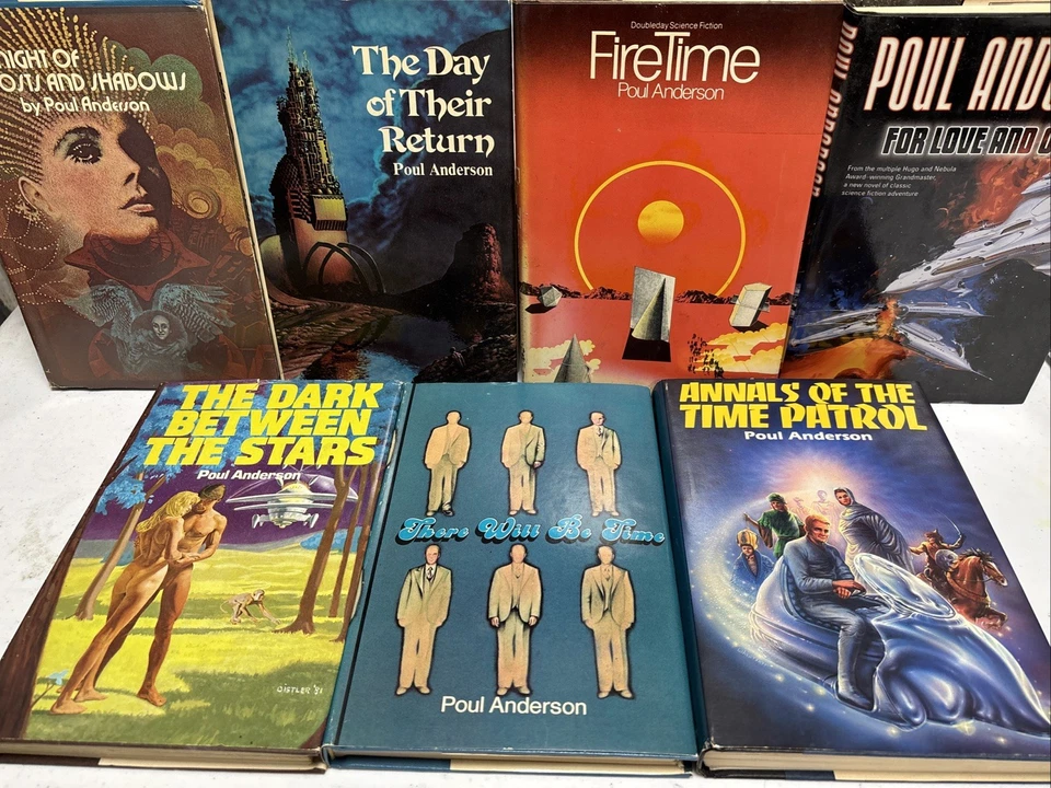 Poul Anderson Hardcover Bundle - 7 Books Total Sci-fi BCE Hardcovers w/ DJs - Image 1 of 4