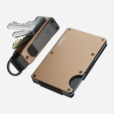 Ridge Daily Driver Kit Coin | Aluminium RFID Wallet & Key Holder | Mojave Tan - Image 1 of 4