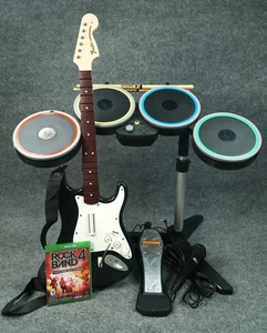 Rock Band 4 Xbox One Paquete Inalámbrico Fender Stratocaster Guitarra Batería Micrófono Juego - Imagen 1 de 24