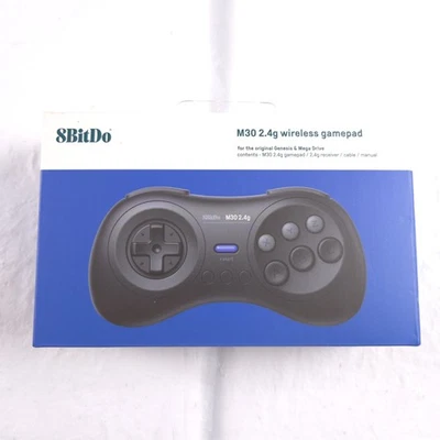 8BITDO M30 Wireless Gamepad Genesis Style 2.4g Controller Black Edition New - Image 1 of 3