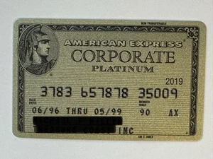 American Express Corporate Credit Card▪️Expired in 1999▪️Collectible Only - Picture 1 of 2