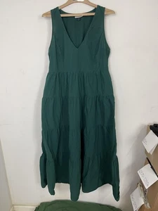 Universal Thread Dress Womens Large Forest Green Cottage Holiday Christmas Boho - Picture 1 of 10