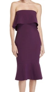 💥Nuevo Vestido Midi Sin Tirantes Morado Profundo Probablemente Conrad - Imagen 1 de 18