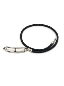 HERMÈS Black Braided Double Tour ROULIS Bracelet - Picture 1 of 3