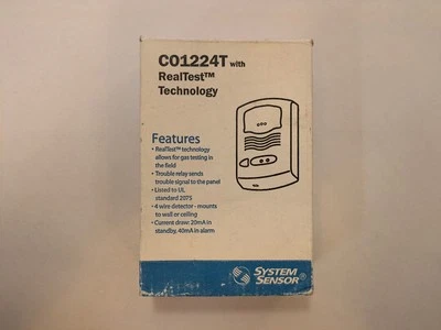 System Sensor CO1224T Carbon Monoxide Detector - Image 1 of 4