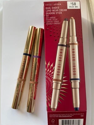 Bobbi Brown Dual Ended Long Wear Cream Shadow Stick Set NIB - Image 1 of 4