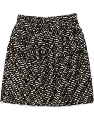 J. CREW Womens Mini Skirt US 2 XS W25  Black Geometric Cotton AL15 - Image 1 of 3