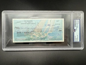 Joe Montana Autografiado Cheque Personal Novato Año 1980 PSA/DNA Firmado ¡Raro! - Imagen 1 de 5