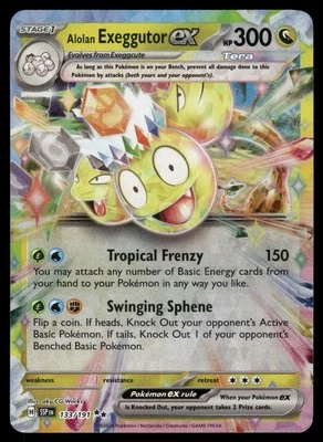 Alolan Exeggutor ex SV08: Surging Sparks 133/191 Pokemon Card - Image 1 of 2