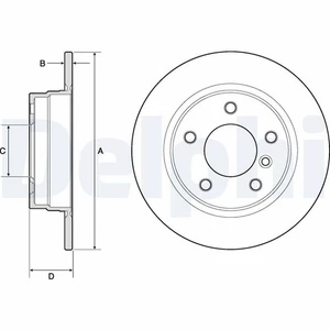 2x Bremsscheibe DELPHI BG2624 für BMW E36 E46 3er Touring Compact 316 318 tds - Bild 1 von 6