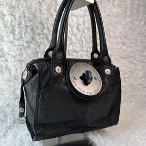 Mini Bolso de Mano Diesel Todo Cuero Negro Y2K Bandolera Talla H17xW21.5xD8.5cm - Imagen 1 de 18