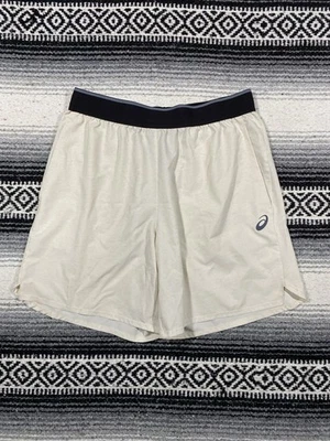 Pantalones Cortos de Correr ASICS 7” Entrepierna Para Hombre M Beige Bronceado Atlético Entrenamiento Activo Gimnasio Foto 1 de 4