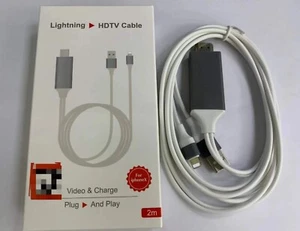 Cable Para Conectar Un iPad iPhone A La TV Televisor Pantalla Facil Calidad - Picture 1 of 12