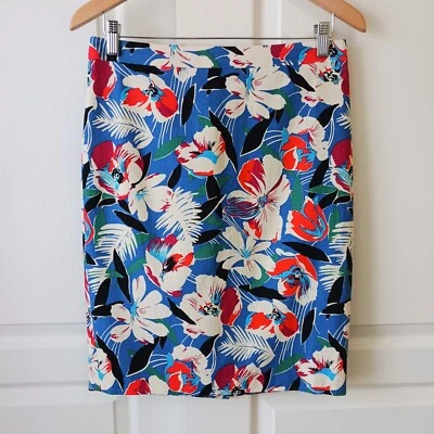 Женская юбка-карандаш J.Crew Mercantile Цветочный принт Корзина Размер 4 - Изображение 1 из 4