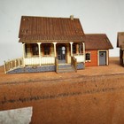 Maison de poupée échelle 1/86 miniatures bois inachevé vintage maison rurale