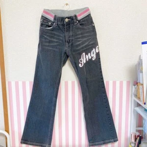 Angel Blue Denim Jeans Black 150 Size Kids Kawaii Rare Japan Cute Bottoms Japan - Picture 1 of 24