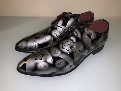 Zapatos de vestir Shennai Prestige para hombre talla 10,5 negros con estampado floral 280 Foto 1 de 4