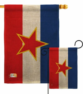 Jugoslawien Sackleinen Garten Flagge Nationalität klein Geschenk Hof Haus Banner - Bild 1 von 19