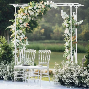 Metal Arbor Wedding Arch Garden Trellis Pergola Archway for Climbing Plant Party - Picture 1 of 12