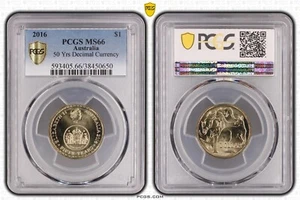 Moneda de cambio decimal 2016 $1 cincuenta años pcgs ms66 - Imagen 1 de 1