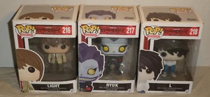 FUNKO Pop Death Note Set of 3 Vaulted Pops – 216 Light 217 Ryuk 218 L (Elle) - Bild 1 von 10