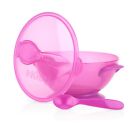 Nuby Easy Go Suction Bowl & Spoon with Lid - Durable - BPA Free - 3 Colors