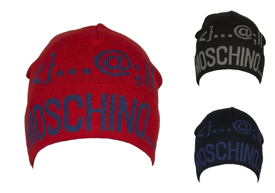 Cappello berretto cuffia con risvolto MOSCHINO articolo 01239 Made in Italy - Immagine 1 di 1