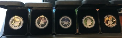 2014 2015  Australia 5 - 1oz .999 Silver Coins **Age of Dinosaurs Series - Изображение 1 из 4
