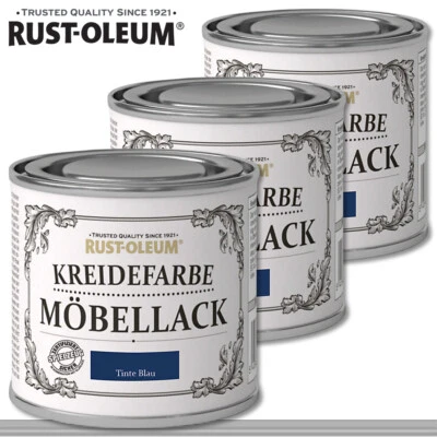 Rust-Oleum 3 x 125 ml Kreidefarbe Möbellack Tinte Blau Shabby Chalky Rustoleum - Bild 1 von 2