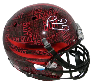 PATRICK MAHOMES SIGNED TEXAS TECH RED RAIDERS NEVER QUIT FULL SIZE HELMET JSA - Picture 1 of 1