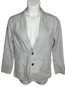 Gap Womens Size Small Striped Blazer Jacket Blue/ White Striped Long Sleeve NWT - Picture 1 of 24
