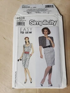Simplicity Pattern #9608 Misses' Petite Dress & Jacket - size HH 6-12, -Uncut- - Picture 1 of 4