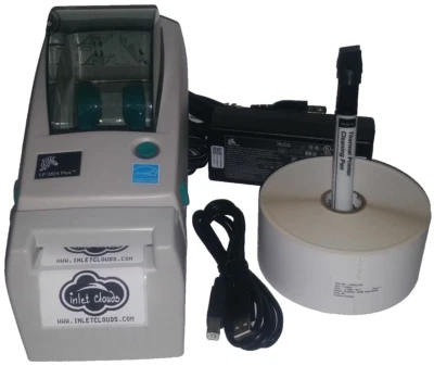 Zebra LP2824 Plus Direct Thermal Label Printer | Auto Cutter | Ethernet | USB | - Image 1 of 4