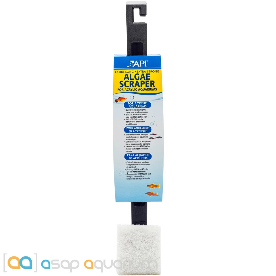 API Algae Scraper For Acrylic Aquariums 18 Inch Long Handle Algae Scrubber - Image 1 of 1