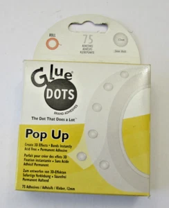 Glue Dots ORIGINAL Pop-Up 2 X 75 Permanent Dots 3D Effect 12mm - Picture 1 of 2