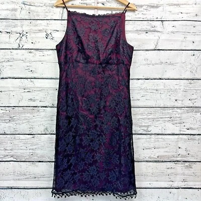 Vestido de cóctel para mujer CDC Caren Desiree Co rojo y negro [talla 10] hecho en EE. UU. Foto 1 de 4