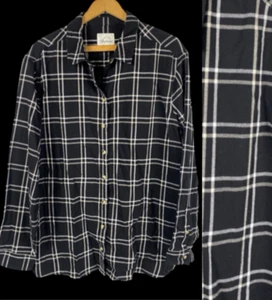 Camicia di flanella Jachs ragazza XXL nera a quadri check morbida con bottoni countrycore - Foto 1 di 12