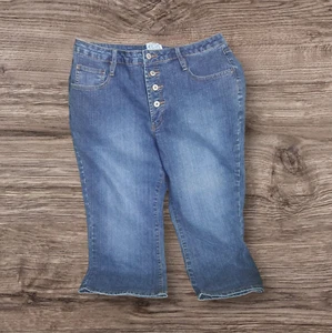 Carolina Blues Buttonfly capri jeans Plus Size 16 - Picture 1 of 3