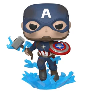 Pop! Avengers End Game 573 Bobble Head Captain America w/ Thor's Hammer Figurine - Picture 1 of 2