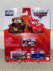 New! Disney Pixar Cars Mini Racers 3 Pack Doc Hudson McQueen Ramone Mattel Metal