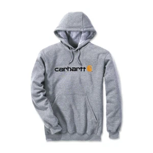 Grau Melange Kapuzenpullover Mit Carhartt Signature Logo M - Bild 1 von 1